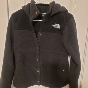 Black Fleece North Face Jacket with attached Hood